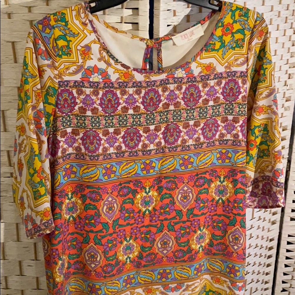 Yellow pattern dress 💛